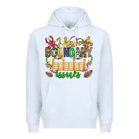 White ı have boundary issues mardi gras olivia Premium Hoodie - OliviaCreatesArt
