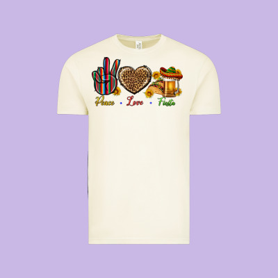 Peace Love Fiesta Vintage Tee Designed By Bundleandbundleshop