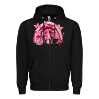 Black gnomes rainbow breast cancer Zipper Hoodie - CowGirlArtShop
