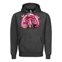Charcoal Heather gnomes rainbow breast cancer Zipper Hoodie - CowGirlArtShop