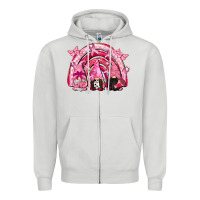 Dove Grey gnomes rainbow breast cancer Zipper Hoodie - CowGirlArtShop