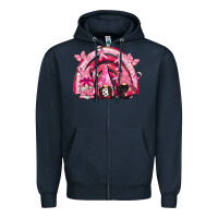 Navy gnomes rainbow breast cancer Zipper Hoodie - CowGirlArtShop