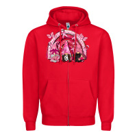 Red gnomes rainbow breast cancer Zipper Hoodie - CowGirlArtShop