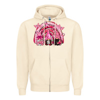 Sandshell gnomes rainbow breast cancer Zipper Hoodie - CowGirlArtShop