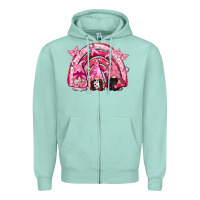 Seafoam gnomes rainbow breast cancer Zipper Hoodie - CowGirlArtShop