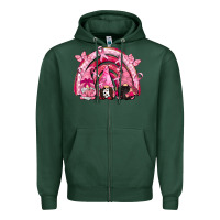 Sports Green gnomes rainbow breast cancer Zipper Hoodie - CowGirlArtShop