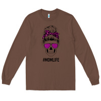 Chestnut Purple Glitter, Leopard Patterned Mom Skull Long Sleeve Tee - Bettercallsaul