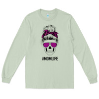 Matcha Purple Glitter, Leopard Patterned Mom Skull Long Sleeve Tee - Bettercallsaul
