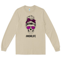 Mushroom Purple Glitter, Leopard Patterned Mom Skull Long Sleeve Tee - Bettercallsaul