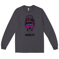 Smoke Purple Glitter, Leopard Patterned Mom Skull Long Sleeve Tee - Bettercallsaul