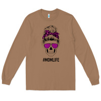 Toasted Coconut Purple Glitter, Leopard Patterned Mom Skull Long Sleeve Tee - Bettercallsaul
