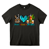 Asphalt peace love whiskey Heavy Core Tee - AdoDesignShop