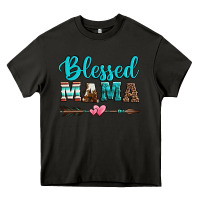Asphalt blessed mama serape cowhide turquoise Heavy Core Tee - Jasminsmagicworld