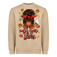 Mushroom santa favorite tax specialist afro messy bun Heavyweight Sweatshirt - texasbilliewilder