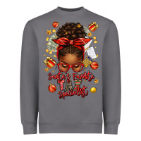 Storm santa favorite tax specialist afro messy bun Heavyweight Sweatshirt - texasbilliewilder
