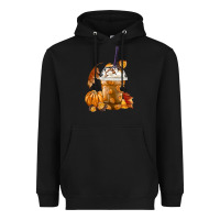 Black Pumpkin Spice Coffee Heavyweight Hoodie - FaDigitalArtStudio