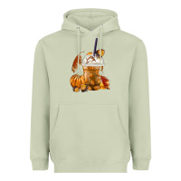 Matcha Pumpkin Spice Coffee Heavyweight Hoodie - FaDigitalArtStudio