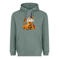 Sage Pumpkin Spice Coffee Heavyweight Hoodie - FaDigitalArtStudio