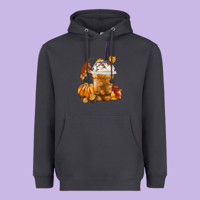 Pumpkin Spice Coffee Heavyweight Hoodie Designed By Fadigitalartstudio