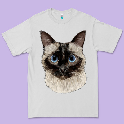 Siamese Face Premium Tee Designed By Lillyallendesigns