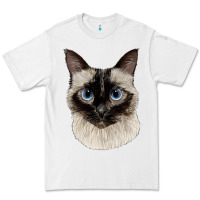 White siamese face Premium Tee - LillyAllenDesigns
