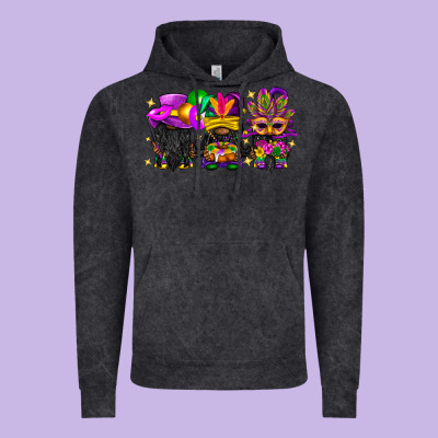 Mardi Gras Afro Gnomies Vintage Hoodie Designed By Bundleandbundleshop
