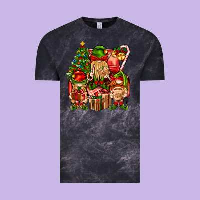 Christmas Elf Truck Vintage Tee Designed By Bundleandbundleshop