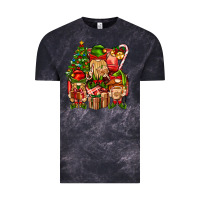 Cloud Black Christmas Elf Truck Vintage Tee - BundleAndBundleShop