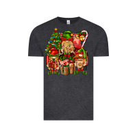 Vintage Black Christmas Elf Truck Vintage Tee - BundleAndBundleShop