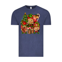 Vintage Denim Christmas Elf Truck Vintage Tee - BundleAndBundleShop