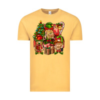 Vintage Mustard Christmas Elf Truck Vintage Tee - BundleAndBundleShop