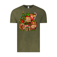Vintage Olive Christmas Elf Truck Vintage Tee - BundleAndBundleShop
