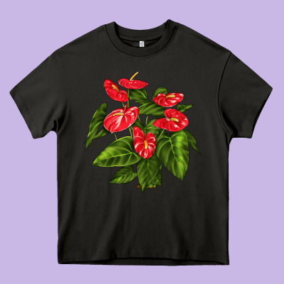 Anthurium Heavy Core Tee Designed By Lillyallendesigns