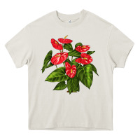 Cream anthurium Heavy Core Tee - LillyAllenDesigns