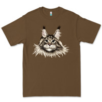 Cacao Maine Coon Cat Face Premium Tee - LillyAllenDesigns