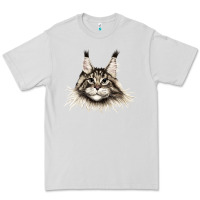 Dove Grey Maine Coon Cat Face Premium Tee - LillyAllenDesigns