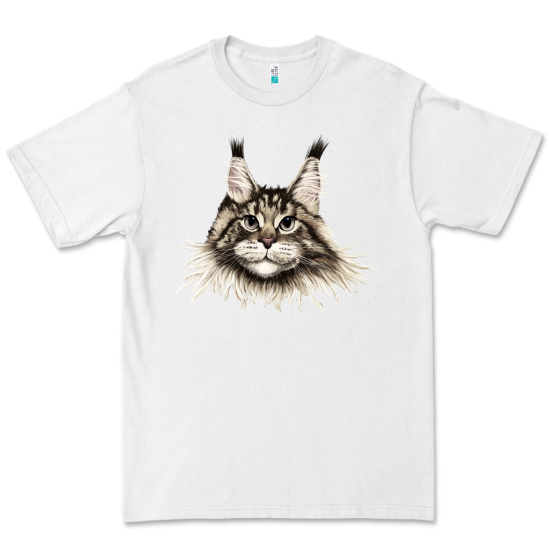 Maine Coon Cat Face Premium Tee by LillyAllenDesigns | Teevron