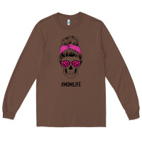 Chestnut Pink Glitter, Leopard Pattern Mom Skull Long Sleeve Tee - Bettercallsaul
