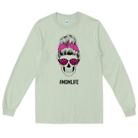 Matcha Pink Glitter, Leopard Pattern Mom Skull Long Sleeve Tee - Bettercallsaul