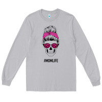 Moon Dust Pink Glitter, Leopard Pattern Mom Skull Long Sleeve Tee - Bettercallsaul