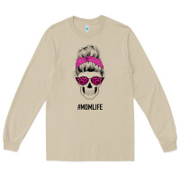 Mushroom Pink Glitter, Leopard Pattern Mom Skull Long Sleeve Tee - Bettercallsaul