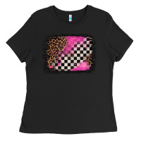 Black racing leopard background Ladies Tee - Jasminsmagicworld
