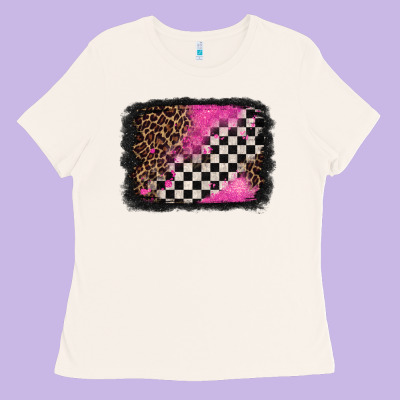 Racing Leopard Background Ladies Tee Designed By Jasminsmagicworld