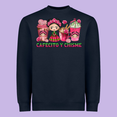 Cafecito Y Chisme With Coffee Cups Heavyweight Sweatshirt Designed By Texasbilliewilder