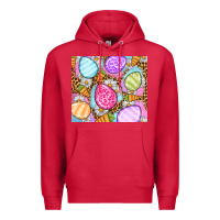 Cardinal Easter eggs daisies carrots Premium Hoodie - OliviaCreatesArt