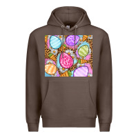 Coffee Easter eggs daisies carrots Premium Hoodie - OliviaCreatesArt