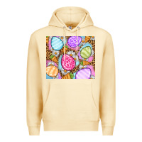 Pina Colada Easter eggs daisies carrots Premium Hoodie - OliviaCreatesArt