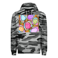 Slate Camo Easter eggs daisies carrots Premium Hoodie - OliviaCreatesArt