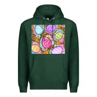 Sports Green Easter eggs daisies carrots Premium Hoodie - OliviaCreatesArt
