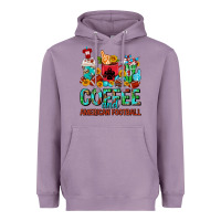 Lavender Coffee And American Football Coffee Cups Heavyweight Hoodie - FaDigitalArtStudio